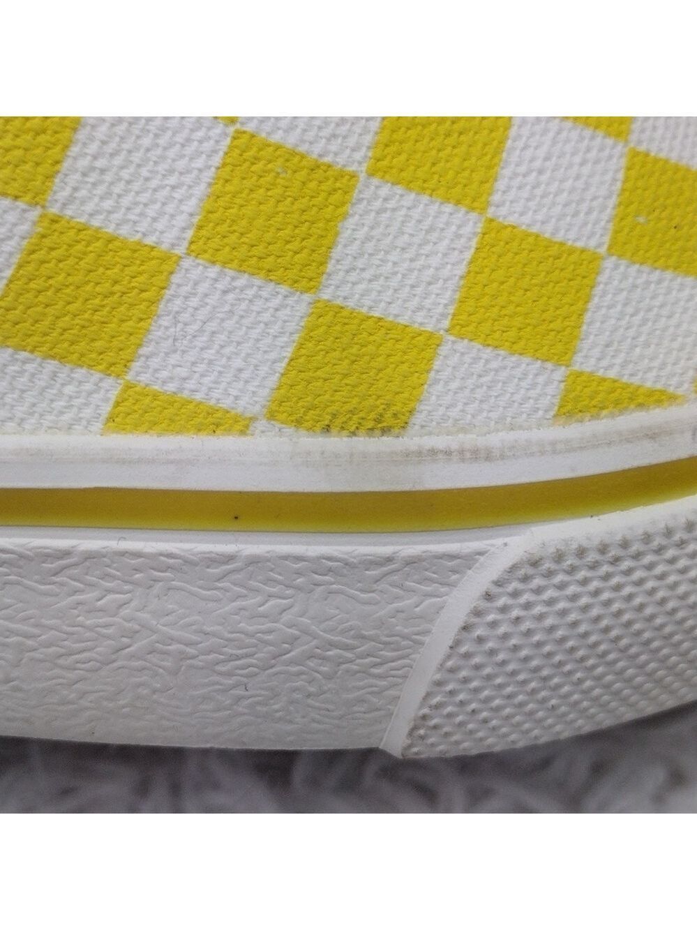 Vans DSY Off The Word Yellow Checkered Canvas Round Toe Low Top Slip-On Sneaker - Picture 16 of 16
